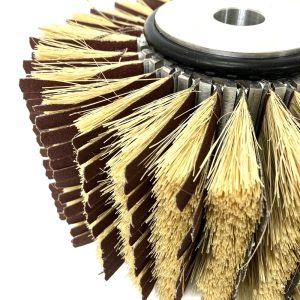 sisal abrasive sanding brush wheel for deburring detail