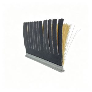 metal base abrasive strip brush black abrasive detail