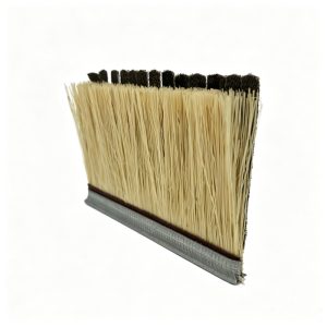 metal base abrasive strip brush bristle detail