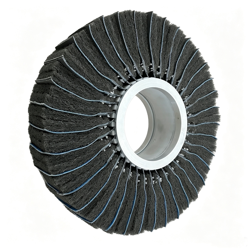 non-woven abrasive roller brush for fine polishing details